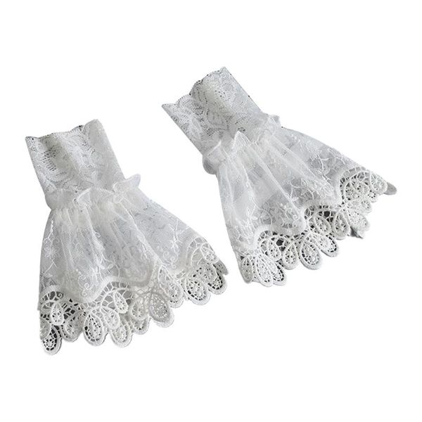 women ruffled lace layered horn cuffs stretch bracelet decorative false sleeves x7jb, Blue;gray
women ruffled lace layered horn cuffs stretch bracelet decorative false sleeves x7jb, Blue;gray