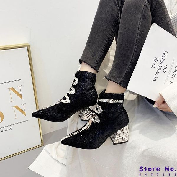 brand women's shoes lace up ankle boots bootee woman 2020 snake print chunky heel booties ladies fashion low high heel rubber, Black
brand women's shoes lace up ankle boots bootee woman 2020 snake print chunky heel booties ladies fashion low high heel rubber, Black