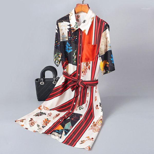 new temperament of printed lapel silk dress in the summer of fine ladies belt buckle a word fashion in dress1, Black;gray
new temperament of printed lapel silk dress in the summer of fine ladies belt buckle a word fashion in dress1, Black;gray