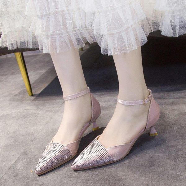 sandals 2021 women's shoes spring pointed toe baotou female fine heel high heels party word buckle wild, Black
sandals 2021 women's shoes spring pointed toe baotou female fine heel high heels party word buckle wild, Black