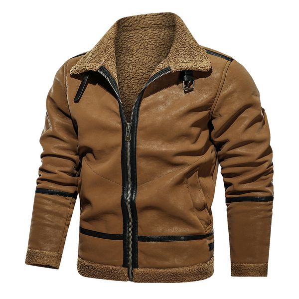 2020 winter men's with plush leather large locomotive casual lapel jacket for men, Black;brown
2020 winter men's with plush leather large locomotive casual lapel jacket for men, Black;brown