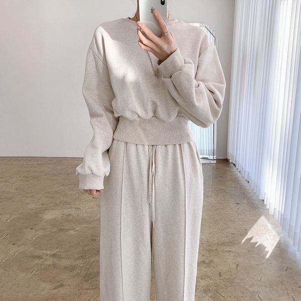 2021 new fancy feminine style solid sweatshirt sets the waist in pullover drawstring pants wide leg matching winter vg0y, Gray
2021 new fancy feminine style solid sweatshirt sets the waist in pullover drawstring pants wide leg matching winter vg0y, Gray