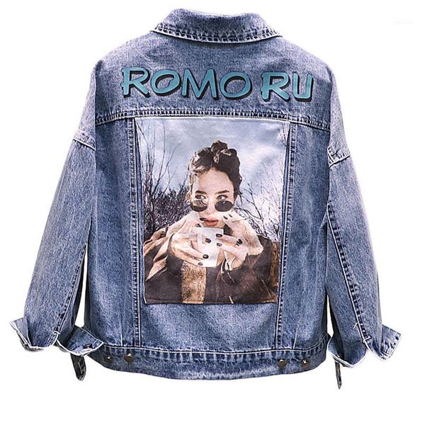 denim jacket women 2019 spring applique jeans outwear female single breasted frayed jeans coats1, Black;brown
denim jacket women 2019 spring applique jeans outwear female single breasted frayed jeans coats1, Black;brown