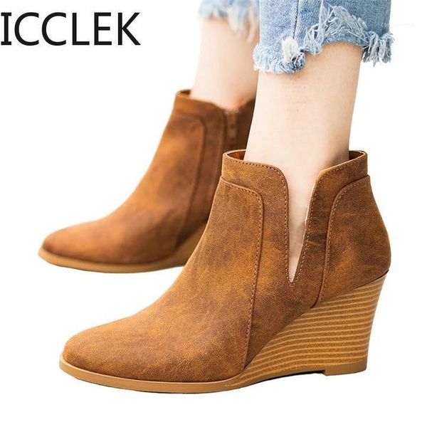 boots woman female wedge zipper women ankle 2021 women's shoes fashion high heel short botas ladies footwear a0661, Black
boots woman female wedge zipper women ankle 2021 women's shoes fashion high heel short botas ladies footwear a0661, Black