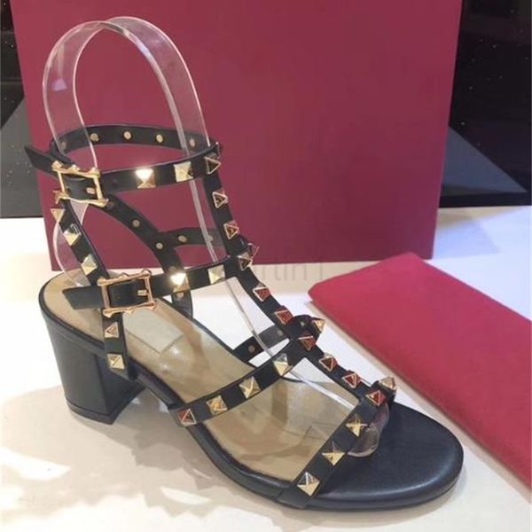 sale fashion designer studs patent leather rivets sandals women genuine studded strappy dress shoes 9.5cm 6.5cm high heel, Black
sale fashion designer studs patent leather rivets sandals women genuine studded strappy dress shoes 9.5cm 6.5cm high heel, Black
