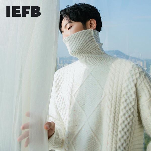iefb men's new autumn winter thickened turtleneck sweater twist color korean fashion handsome mens pullovers kintwear 9y5022, White;black
iefb men's new autumn winter thickened turtleneck sweater twist color korean fashion handsome mens pullovers kintwear 9y5022, White;black