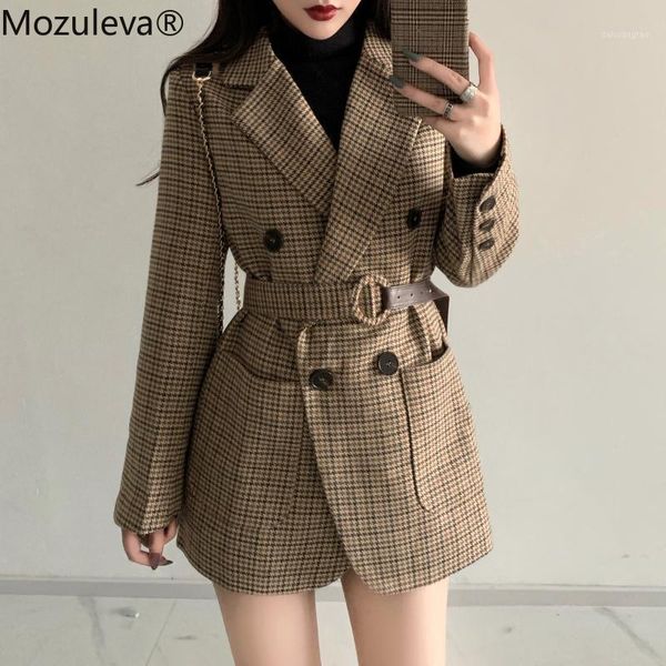 mozuleva korean plaid women work blazer jacket casual double-breasted sashes suit jacket female 2020 slim female blazer outwear1, White;black
mozuleva korean plaid women work blazer jacket casual double-breasted sashes suit jacket female 2020 slim female blazer outwear1, White;black