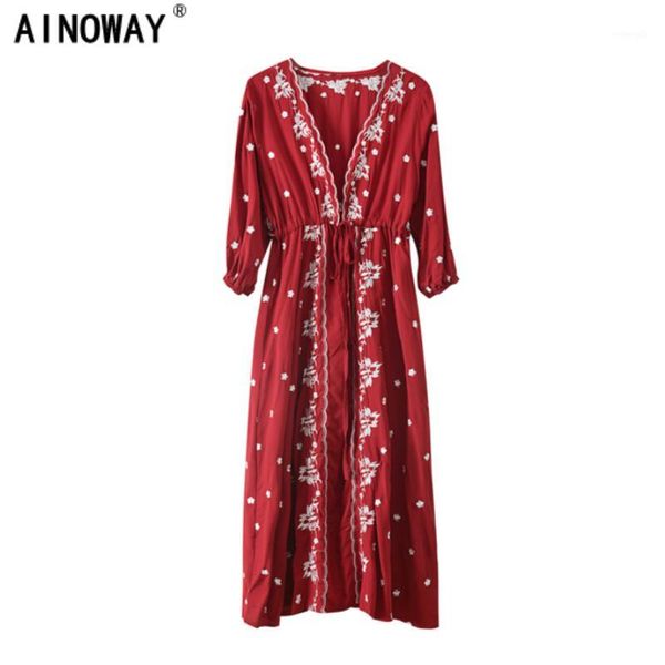 vintage chic women vestidos floral emberoidery beach bohemian cotton maxi dress ladies v-neck summer boho dress1, Black;gray
vintage chic women vestidos floral emberoidery beach bohemian cotton maxi dress ladies v-neck summer boho dress1, Black;gray