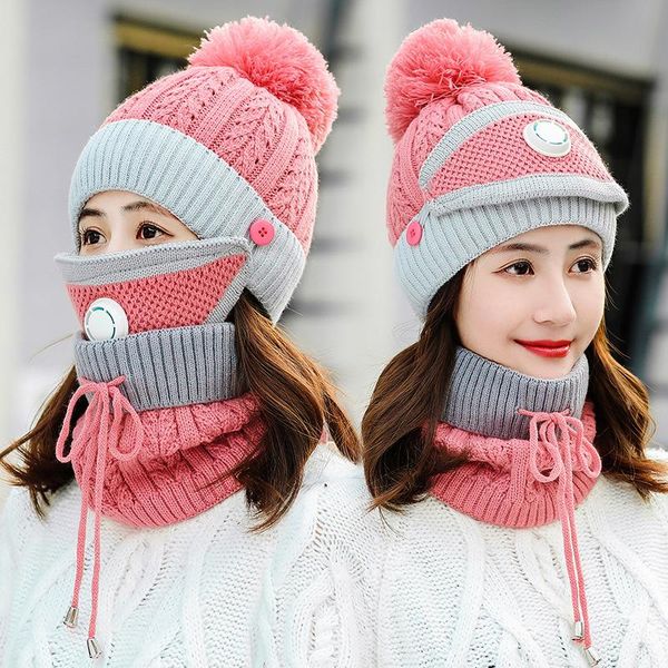 beanie/skull caps winter cycling hat with mask scarves beanies 3 pcs set women hats warm wool casual collar female fashion velvet thick, Blue;gray
beanie/skull caps winter cycling hat with mask scarves beanies 3 pcs set women hats warm wool casual collar female fashion velvet thick, Blue;gray