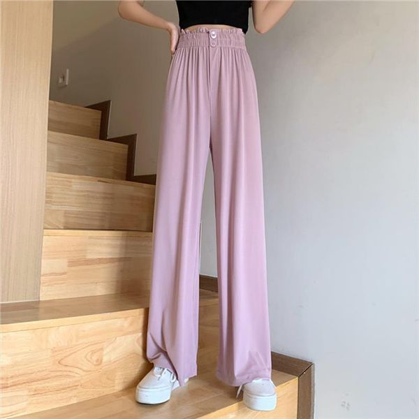 women drape casual purple pants thin solid suit straight pants spring summer loose trousers female high waist wide leg, Black;white
women drape casual purple pants thin solid suit straight pants spring summer loose trousers female high waist wide leg, Black;white