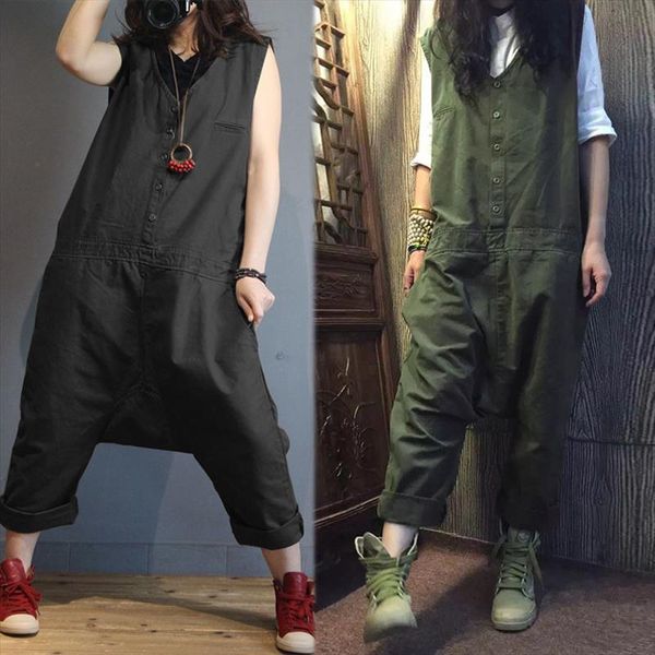 2020 linen overalls for women jumpsuits plus size female sleeveless casual drop crotch rompers button pant woman pantalon, Black;white
2020 linen overalls for women jumpsuits plus size female sleeveless casual drop crotch rompers button pant woman pantalon, Black;white