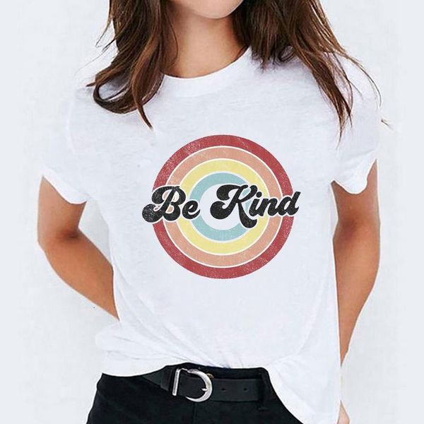 t shirt for women kind letter cartoon printing 90s fashion ladies print lady t-shirts womens graphic female tee t-shirt, White 
t shirt for women kind letter cartoon printing 90s fashion ladies print lady t-shirts womens graphic female tee t-shirt, White