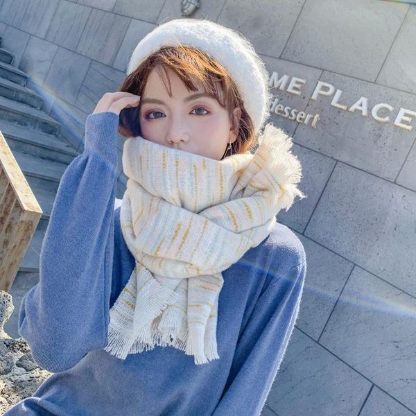 scarves 20 autumn and winter cashmere scarf female korean version joker thickened long striped shawl dual-use, Blue;gray
scarves 20 autumn and winter cashmere scarf female korean version joker thickened long striped shawl dual-use, Blue;gray