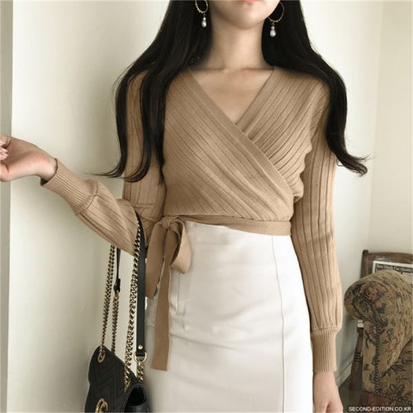 2021 new women's fashions knitting pullovers solid blouses low-cut v-sleeves make lace up to women of mesh autumn h35d, White;black
2021 new women's fashions knitting pullovers solid blouses low-cut v-sleeves make lace up to women of mesh autumn h35d, White;black