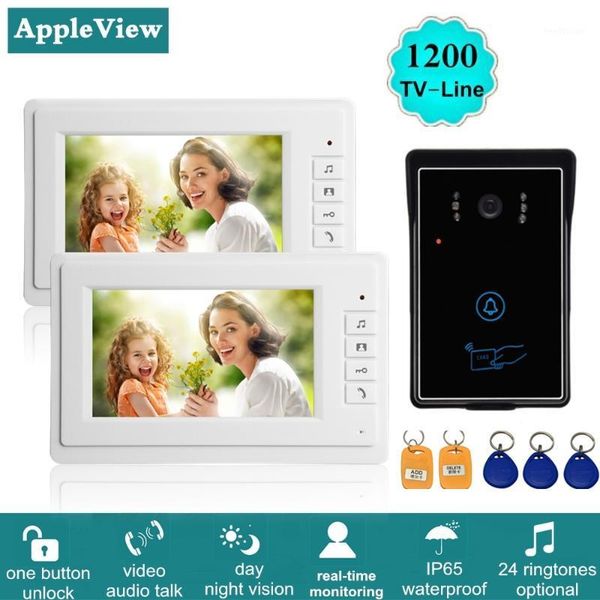 video door phone intercom system 2pcs 7 inch hd monitor + 1pcs 1200tvl doorbell camera support card read tamper alarm1
video door phone intercom system 2pcs 7 inch hd monitor + 1pcs 1200tvl doorbell camera support card read tamper alarm1