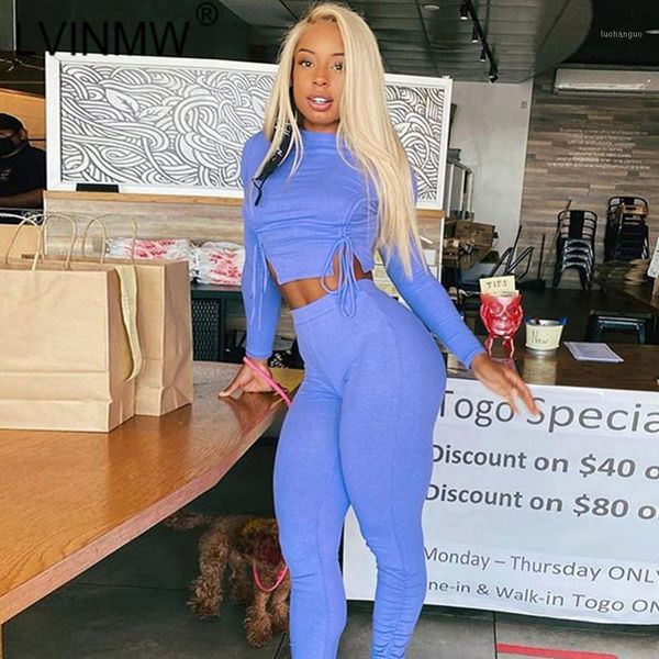 lvinmw sports fitness casual slim skinny two piece set women lace up o neck long sleeve high waist bow stacked pants street1, Gray
lvinmw sports fitness casual slim skinny two piece set women lace up o neck long sleeve high waist bow stacked pants street1, Gray