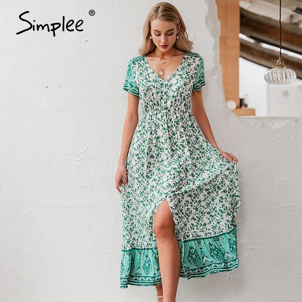 simplee bohemian v-neck women floral dress a-line buttons short sleeve female maxi sundress summer beach style ladies long dress y200805, Black;pink
simplee bohemian v-neck women floral dress a-line buttons short sleeve female maxi sundress summer beach style ladies long dress y200805, Black;pink