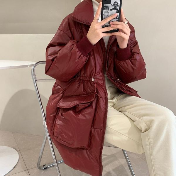 women's down & parkas fashion women bread coat 2021 winter stand collar wild coats thick warm solid white duck loose female, Black
women's down & parkas fashion women bread coat 2021 winter stand collar wild coats thick warm solid white duck loose female, Black