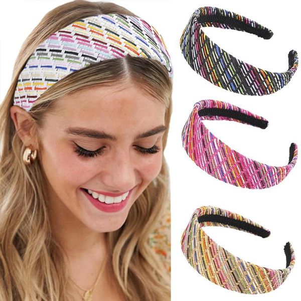 haimeikang weaving raffia stripe headband women fashion handmade hair hoop bezel wide-brimmed colorful hair accessories
haimeikang weaving raffia stripe headband women fashion handmade hair hoop bezel wide-brimmed colorful hair accessories