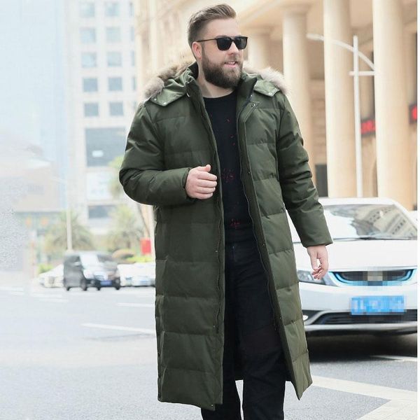 men's down & parkas winter jacket fashion hooded large fur collar warm casual long over knee oversized green, Black
men's down & parkas winter jacket fashion hooded large fur collar warm casual long over knee oversized green, Black