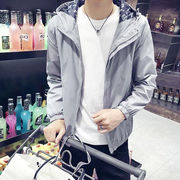 new spring and autumn sports hooded jacket for men's casual fit windbreaker jacket for men's outer zipper thin sun proof coat1, Black;brown
new spring and autumn sports hooded jacket for men's casual fit windbreaker jacket for men's outer zipper thin sun proof coat1, Black;brown