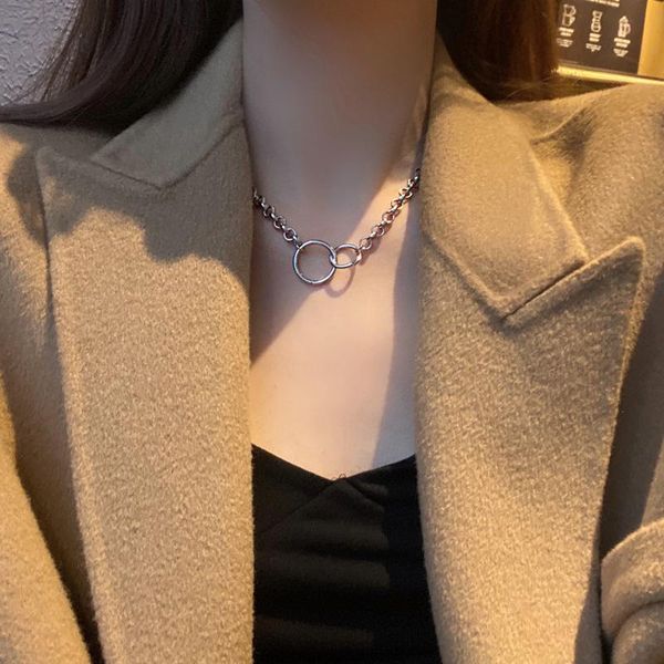 hiphop character chain choker necklace circle european short necklace, Golden;silver
hiphop character chain choker necklace circle european short necklace, Golden;silver