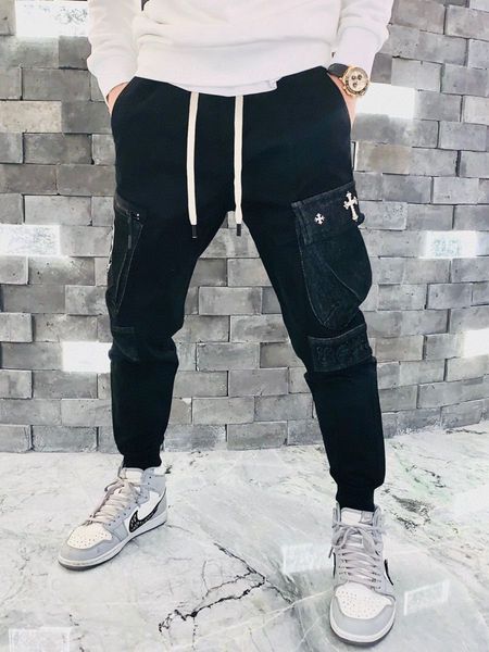 chao brand crosin ch sanskrit pocket overalls for men's autumn and winter 2020 denim loose legged casual pants, Black
chao brand crosin ch sanskrit pocket overalls for men's autumn and winter 2020 denim loose legged casual pants, Black