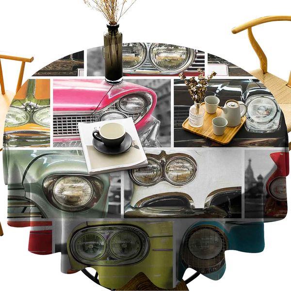 waterproof round tablecloths classic cars retro automobile collage bumper and headlights classic old style city vehicle
waterproof round tablecloths classic cars retro automobile collage bumper and headlights classic old style city vehicle