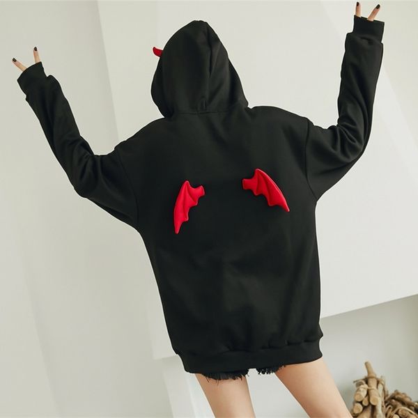 fall winter women sweatshirts girl harajuku cute hoodies punk gothic devil horn chic hooded pullover loose sweatshirt y200608, Black
fall winter women sweatshirts girl harajuku cute hoodies punk gothic devil horn chic hooded pullover loose sweatshirt y200608, Black
