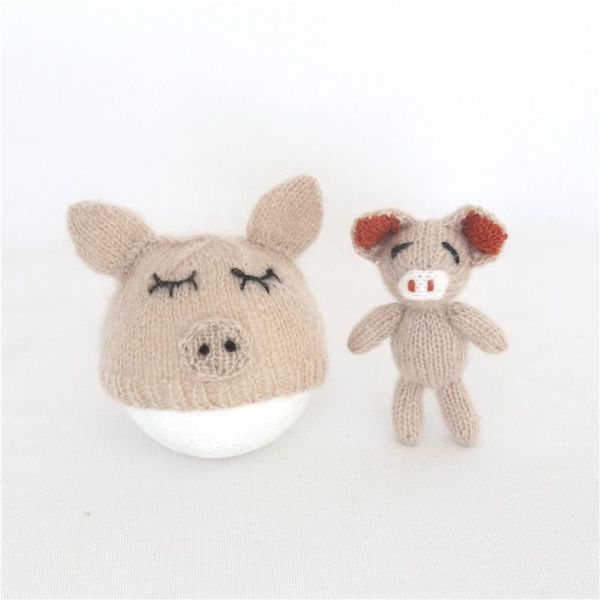 caps & hats cute baby pography hat and toy set crochet born mohair infant cap knitted pig po props, Yellow
caps & hats cute baby pography hat and toy set crochet born mohair infant cap knitted pig po props, Yellow