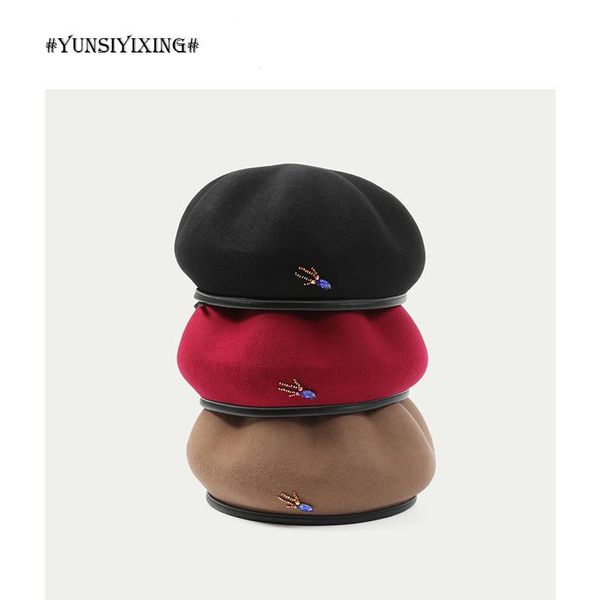 berets ysyx autumn and winter dome wool hat women's british vintage octagonal beret korean style trendy french dym:007, Blue;gray
berets ysyx autumn and winter dome wool hat women's british vintage octagonal beret korean style trendy french dym:007, Blue;gray