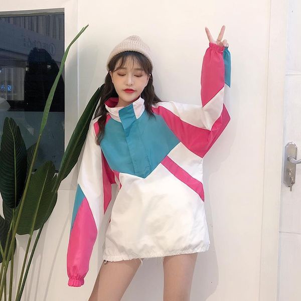 jackets women patchwork color pullover stand collar tracksuit overcoats hip hop female streetwear outwear drop shipping, Black;brown
jackets women patchwork color pullover stand collar tracksuit overcoats hip hop female streetwear outwear drop shipping, Black;brown