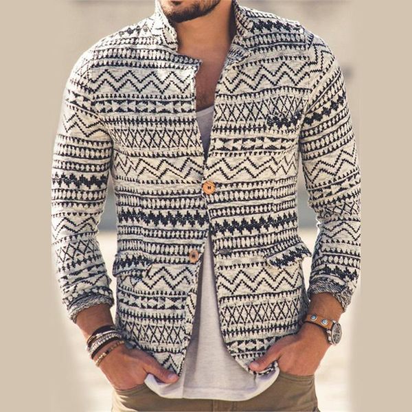 men's jackets coat short pattern casual warm slim standing collar print knitted cardigan vintage male jacket, Black;brown
men's jackets coat short pattern casual warm slim standing collar print knitted cardigan vintage male jacket, Black;brown