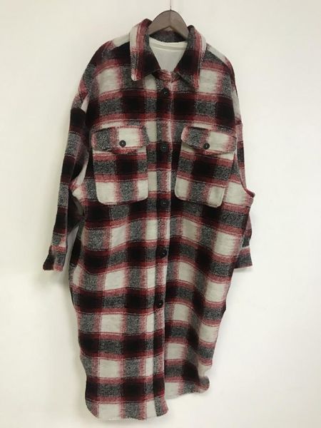 women's wool & blends women coat 2021 autumn and winter style loose fashion big plaid woolen, Black
women's wool & blends women coat 2021 autumn and winter style loose fashion big plaid woolen, Black