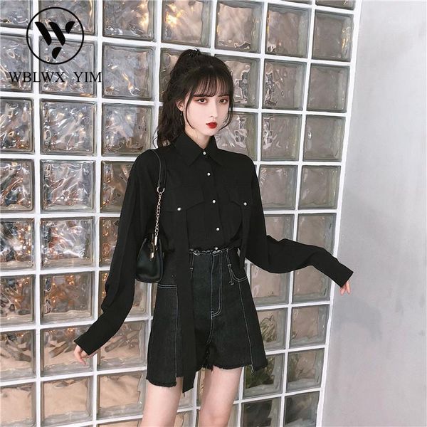 2 piece set women fashion square collar long sleeve shirts and high waist denim shorts two piece set casual office sets1, White
2 piece set women fashion square collar long sleeve shirts and high waist denim shorts two piece set casual office sets1, White