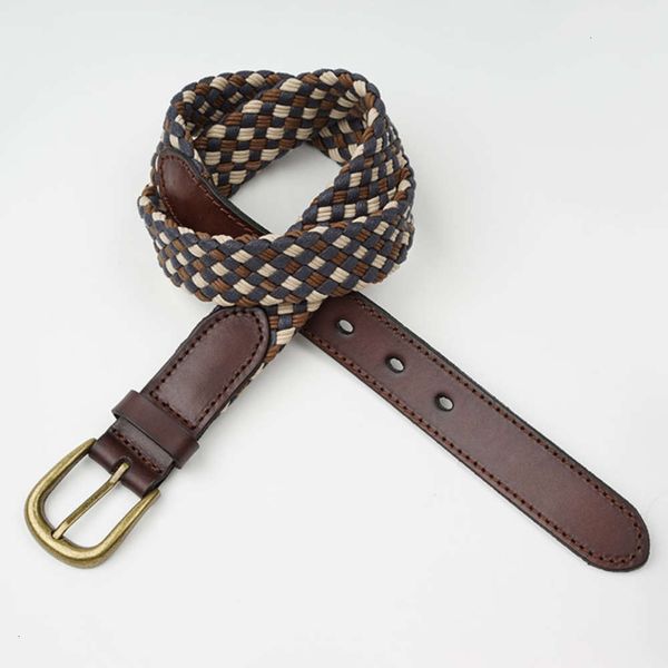 new women's canvas belt, personalized woven leather head, cattle splicing narrow belt, Black;brown
new women's canvas belt, personalized woven leather head, cattle splicing narrow belt, Black;brown