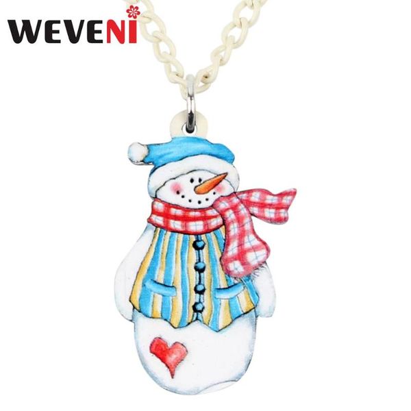 pendant necklaces weveni acrylic christmas anime cartoon snowman necklace festival decorations accessory for lady girls 2021 gift, Silver
pendant necklaces weveni acrylic christmas anime cartoon snowman necklace festival decorations accessory for lady girls 2021 gift, Silver