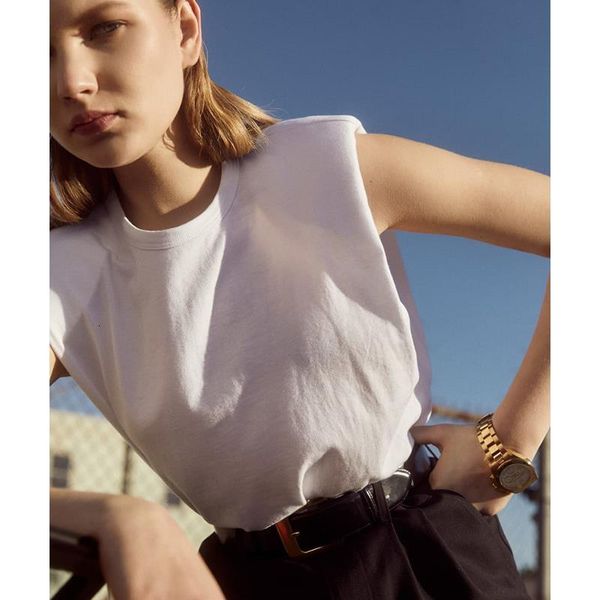 france brand design wide shoulder streetwear summer t shirt women cotton quality 2020 new plus size solid sleeveless shirts, White
france brand design wide shoulder streetwear summer t shirt women cotton quality 2020 new plus size solid sleeveless shirts, White
