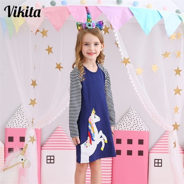 vikita girls dress unicorn baby girls cartoon dresses girl striped long sleeve dresses children clothing fille european dress lj200923, Red;yellow
vikita girls dress unicorn baby girls cartoon dresses girl striped long sleeve dresses children clothing fille european dress lj200923, Red;yellow