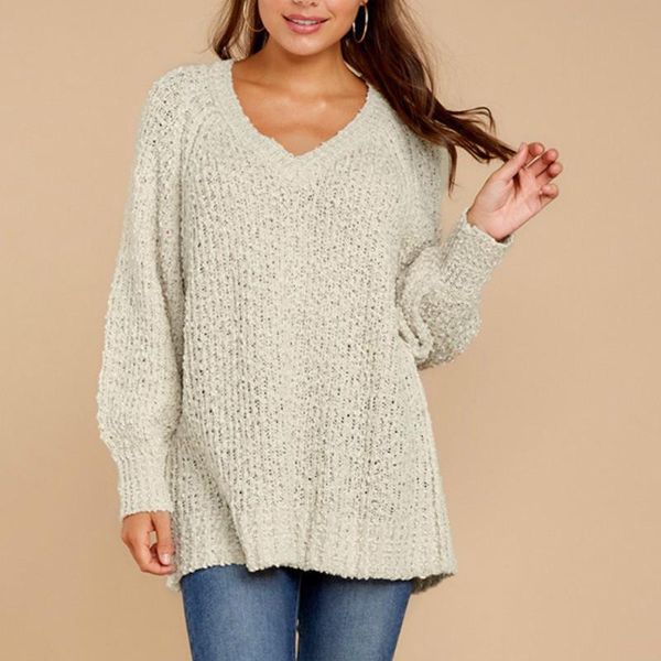 knitted v neck sweater women plus size loose oversized pullover female long sleeve winter knitwear kg-385, White;black
knitted v neck sweater women plus size loose oversized pullover female long sleeve winter knitwear kg-385, White;black