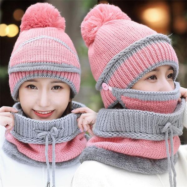 beanie/skull caps winter hats scarf and mask set 3 pieces girls skullies beanies warm fleece ladies thick knitted hat for women, Blue;gray
beanie/skull caps winter hats scarf and mask set 3 pieces girls skullies beanies warm fleece ladies thick knitted hat for women, Blue;gray