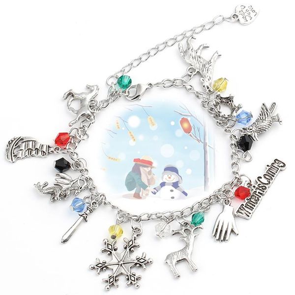 charm bracelets winter is coming jewelry bracelet wolf snowflake lion horse compass women men christmas gift accessories, Golden;silver
charm bracelets winter is coming jewelry bracelet wolf snowflake lion horse compass women men christmas gift accessories, Golden;silver