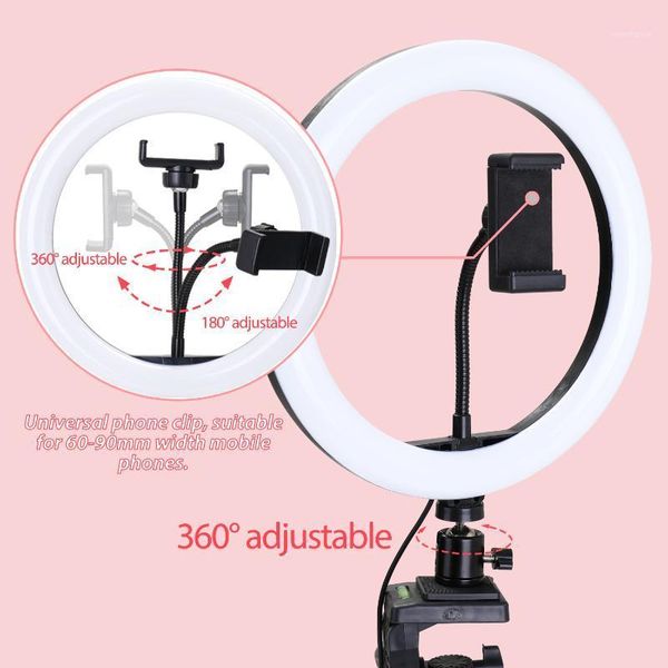flash heads 10'' dimmable led selfie round light with phone clip brightness adjustable lamp for live broadcast pography video1
flash heads 10'' dimmable led selfie round light with phone clip brightness adjustable lamp for live broadcast pography video1