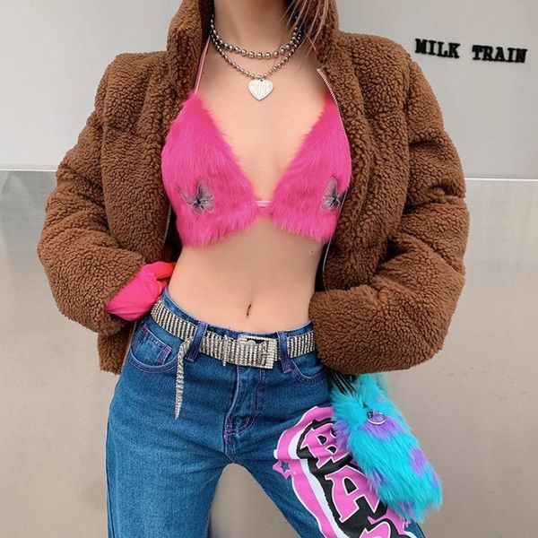 da 2345b autumn and winter 2021 ins fashion open navel butterfly embroidery bandage hairy bra, White;black
da 2345b autumn and winter 2021 ins fashion open navel butterfly embroidery bandage hairy bra, White;black