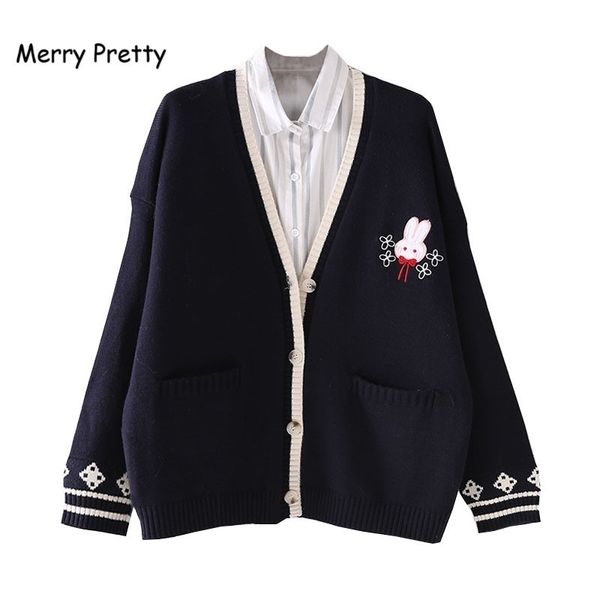 merry pretty winter rabbit embroidery cardigans women jacquard knitting single-breasted double pocket v-neck sweet sweaters 201123, White;black
merry pretty winter rabbit embroidery cardigans women jacquard knitting single-breasted double pocket v-neck sweet sweaters 201123, White;black