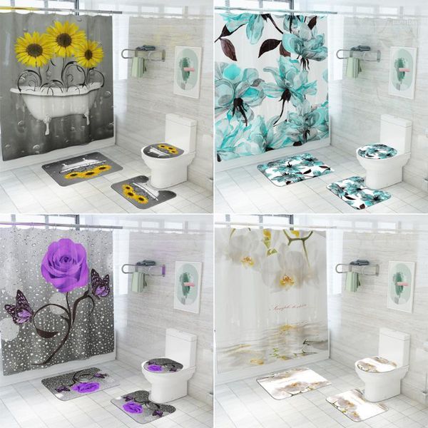 180x180cm nature flowers waterproof polyester shower curtains bathroom curtains sets toilet cover mat non-slip bath rug set1
180x180cm nature flowers waterproof polyester shower curtains bathroom curtains sets toilet cover mat non-slip bath rug set1