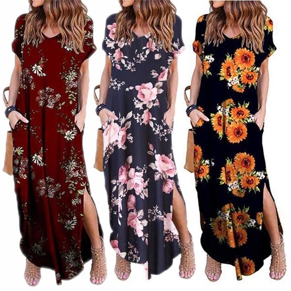 woman plus size summer bohemia vestidos casual 5xl short-sleeved maxi dresses ladies print beach long dress fashion y200805, Black;pink
woman plus size summer bohemia vestidos casual 5xl short-sleeved maxi dresses ladies print beach long dress fashion y200805, Black;pink