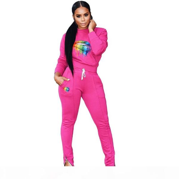 autumn designer womens pants 2pcs womens casual lip printed suits fashion panelled slim jumpsuit with zipper, White
autumn designer womens pants 2pcs womens casual lip printed suits fashion panelled slim jumpsuit with zipper, White