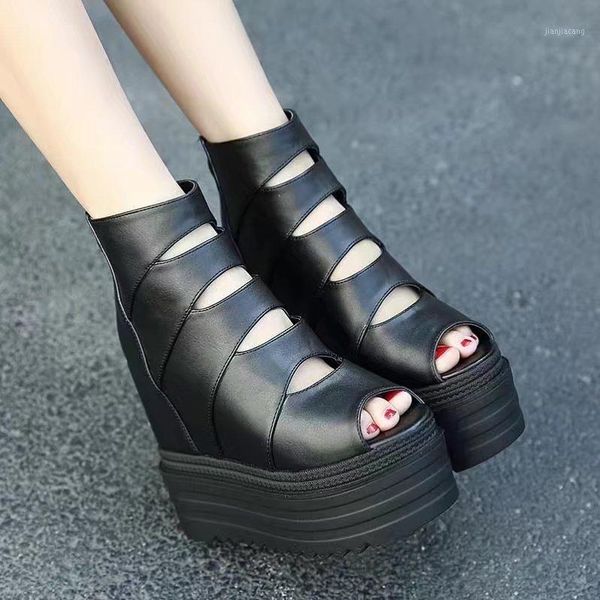 2020, roman high heel wedges sandals 13cm thick sole women platform wedge heels summer shoes1, Black
2020, roman high heel wedges sandals 13cm thick sole women platform wedge heels summer shoes1, Black