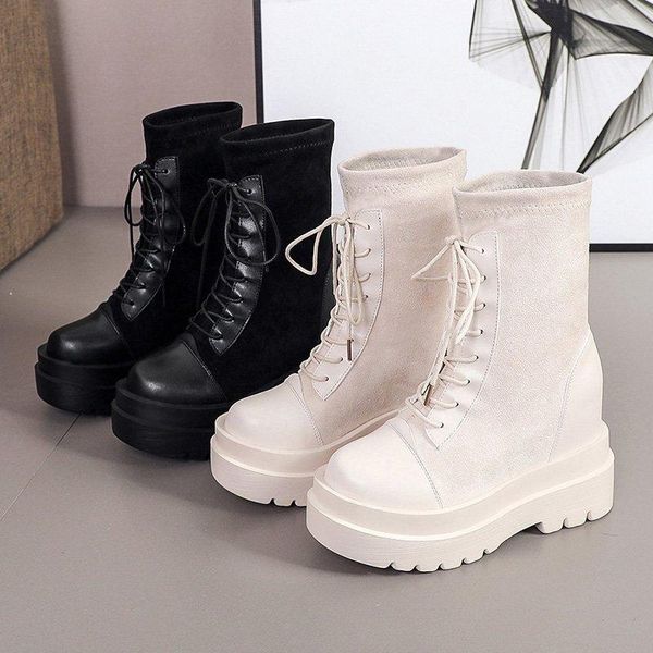 pu leather patchwork lace up ankle boots woman height increasing short botas dropshipping women high platform chunky boots, Black
pu leather patchwork lace up ankle boots woman height increasing short botas dropshipping women high platform chunky boots, Black